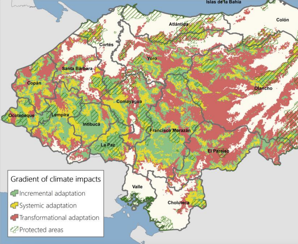 HD Map Map showing climate impacts